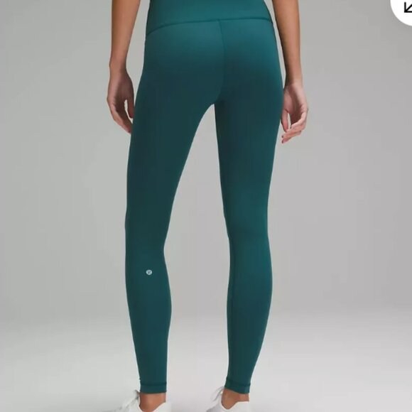 Storm Teal Wunder Train 28" Size 4 Leggings Lululemon - Picture 2 of 3